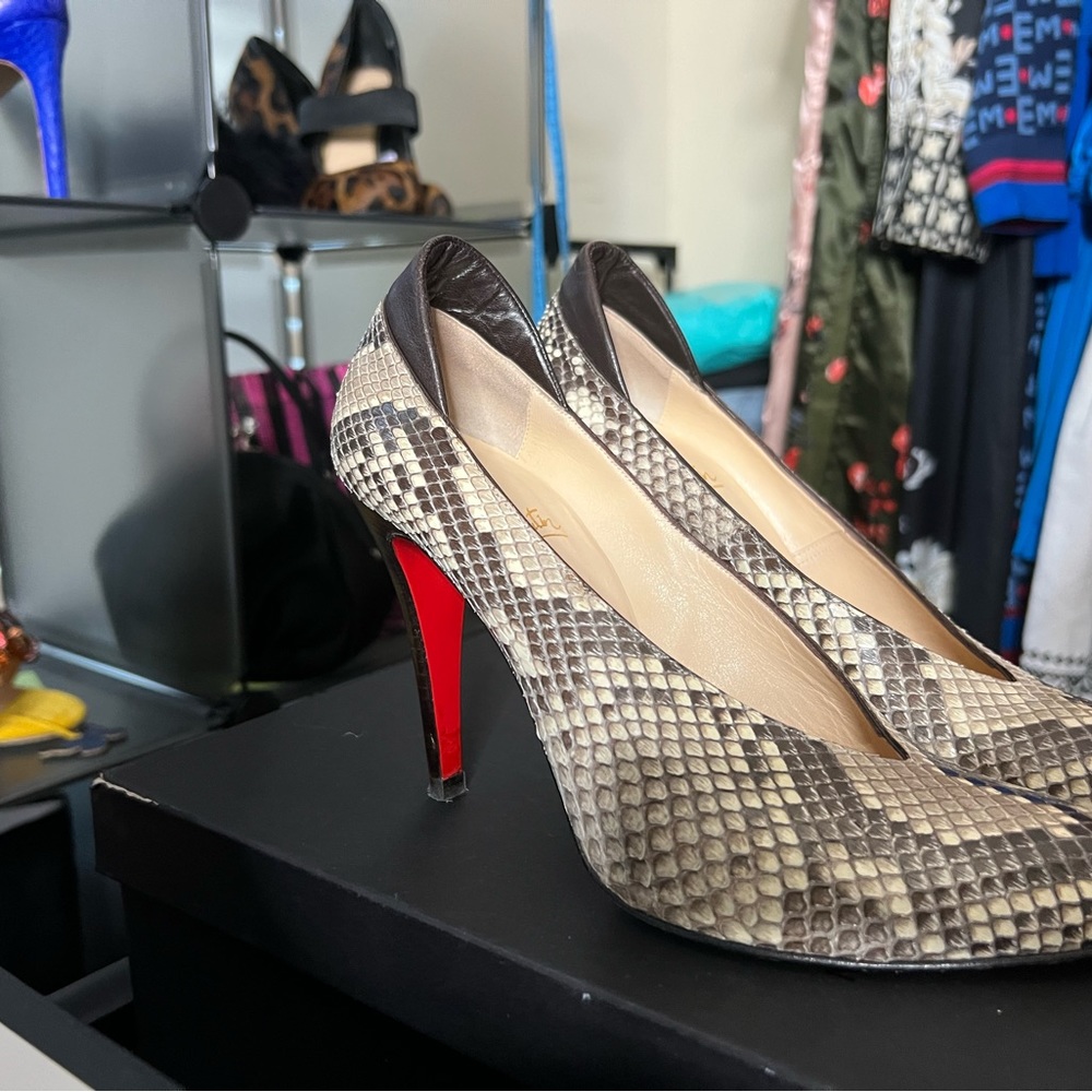 Snakeskin Christian Louboutin python heels